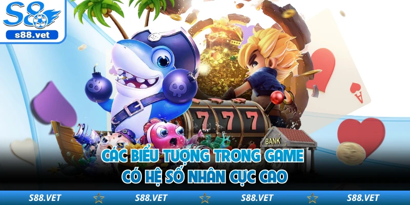 Nổ Hũ Thủy Cung - Trải Nghiệm Slot Chủ Đề Đại Dương S8 2 Các biểu tượng trong game có hệ số nhân cực cao